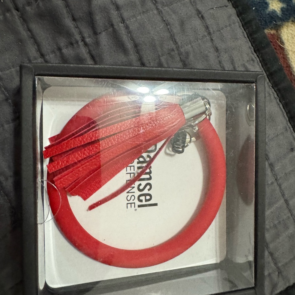 Samsel Red Tassel Keychain Bracelet